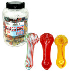 Glass Mini Small Hand Pipe for Smoking, Jar, J006, 60 Set (3 inch)