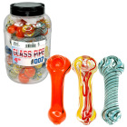 Glass Mini Small Hand Pipe for Smoking, Jar, J007, 35 set (4 inch)