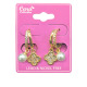 Cubic Zirconia Jewelry, Gold & Rhodium Mix Earrings Jewelries #30, clover design earring with pearl