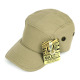 Curved Bill Army Cadet Cap, Plain Breathable Flat Top Military Hat, Khaki, 12 Set