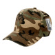 Curved Bill Baseball Cap with Velcro Strap, Plain Visor Hat, Camo, 12 Set