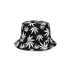 Trendy Bucket Hat for Women Men, Sun Visors Fisherman Caps, Weed Design #2