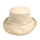 Trendy Winter Bucket Hats, Fisherman Style Thermal Caps #Cream, 10 PC