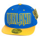 PVC Embroidered Snapback, 3D Silicone Patch Cap, #06 OAKLAND, 12 Set