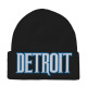 3D Embroidered Skull Cap, Embroidery Patch Beanies, #29 DETROIT, 12 Set