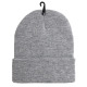 Cuff Skull Cap, Plain Beanie, Knit Ski Hat, Light Gray, 12 Set. Great comfortable fit skully hat.