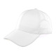 Plain Mesh Trucker Hat, Curved Bill Baseball Cap with Strap, White, 1 DZ