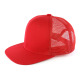 One Color Plain Mesh Snapback Hat, Premium Classic Trucker Caps, Red, 1 DZ