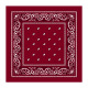 100% Cotton Paisley Bandana Scarf, Head Wrap Double Sided Print, Burgundy (21 inch)