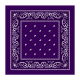 100% Cotton Paisley Bandana Scarf, Purple