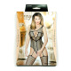 Bodystockings Lingerie for Romantic Date Wearing, Mesh Floral Fishnet Erotic Bodysuits, #013