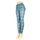 comfort Fashion Leggings Blue Check Pattern