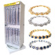 Premium Bracelet Jewelry Set 2 Sided Counter Top Turntable Turning Rotating LED Display, 72 Set