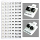 Cubic Zirconia, Black, Assorted Multiple Stud Earring, Refill, 72 Set