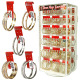 Stone Hoop Earrings with Diamonds, LED Jewelry Display Stand, 132 Set