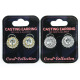 Cubic Zirconia Jewelry, Gold & Rhodium, Mix Combo Earrings Jewelries, cubic zirconia circle design.