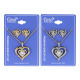 Premium Jewelry Set, Heart Design Earrings and Necklace #04, 1 Set