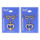 Premium Jewelry Set, Heart Design Earrings and Necklace #04, 1 Set