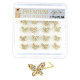 Premium Nose Piercing Pin Body Jewelry, L-Shape, Gold or Rhodium #PL03, Refill, 1 Set