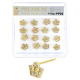 Premium Nose Piercing Pin Body Jewelry, Pin-Shape, Gold or Rhodium #PP03, Refill, 1 Set