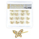 Premium Nose Piercing Pin Body Jewelry, Pin-Shape, Gold or Rhodium #PP04, Refill, 1 Set