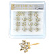 Premium Nose Piercing Pin Body Jewelry, Pin-Shape, Gold or Rhodium #PP07, Refill, 1 Set