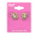 Cubic Zirconia Jewelry, Gold & Rhodium Mix Earrings Jewelries #03, 1 Pair