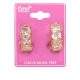 Cubic Zirconia Jewelry, Gold & Rhodium Mix Earrings Jewelries #32, 1 Pair