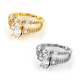 Premium Finger Rings, Gold & Silver #01, 1 Pair