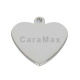 Empty Dog Tag, Metaza Heart Dogtag, Blank Pet ID tag, Nickel Plated (27 x 27 mm)