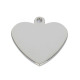 Empty Dog Tag, Metaza Heart Dogtag, Blank Pet ID tag, Nickel Plated (27 x 27 mm)