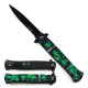 Max Force Folding Pocket knives, Maxforce Knife, #B016, weed pattern design knives with pocket clip.