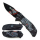 Max Force Folding Pocket knives, Maxforce Knife, #B018, wolf design pattern knives