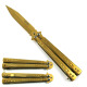 Max Force Folding Pocket knives, Maxforce Gold Butterfly Knife, #B037GD