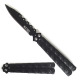 Max Force Folding Pocket Black Butterfly knives Knife, #C008-BK