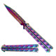 Max Force Folding Pocket knives, Maxforce Knife, #C008-RB, rainbow butterfly knives