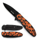 Max Force Folding Pocket knives, Maxforce Orange Skull Design Knife