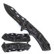 Max Force Folding Pocket knives, Maxforce Knife, #F001, Black blade and Handle with Dragon Design