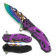 Max Force Folding Pocket knives, Maxforce Rainbow Dragon Designed knife