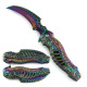 Max Force Folding Pocket knives, Rainbow Skull Design.