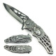 Butterfly Max Force Folding Pocket knives, Silver Spider Design.