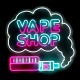 LED VAPE SHOP Neon Sign for Business, Electronic Lighted Board, VAPE SHOP #5 (24 x 22.5 inch)