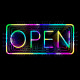 Premium Mirror LED OPEN Neon Signs, Unique Design neon sign, OPEN (20 x 10 inch)