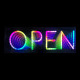 Premium Mirror LED OPEN Neon Signs, Multi-color Neon Sign, OPEN (20 x 8 inch)