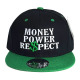 Custom Embroidered Snapback Caps, #LD19 Money Power Respect, 1 DZ