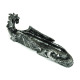 Clay Incense Burner for Stick, Cool Design Skull, Dragon Aromatherapy Burner #N024, 1 Set (3 x 11 inch)