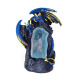 LED Crystal Geode Backflow Clay Incense Burner, Cool Design Aromatherapy Burner #RHY 018, 1 Set (6.89 inch)