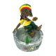 Clay Ashtray (M), Rasta Man Design Ashtray #XH6121