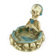 Clay Ashtray (M), Singing Skull Design Ashtray #XH6122