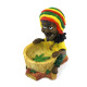 Clay Ashtray (M), Rasta Man Design Ashtray #XH6169